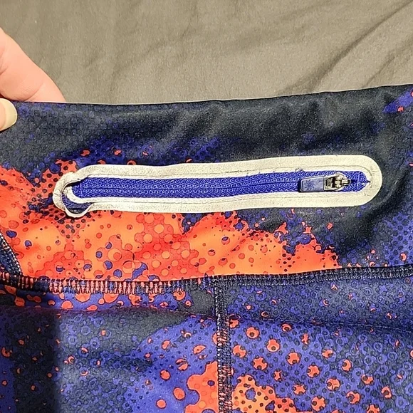 Athleta Vibrant Orange and Blue Leggings - Picture 13 of 13